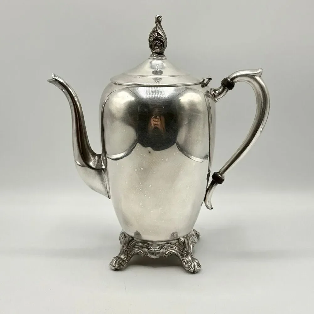 F B Rogers Silver Co. Silver Plated Vintage 19th Century Tea Pot #2670